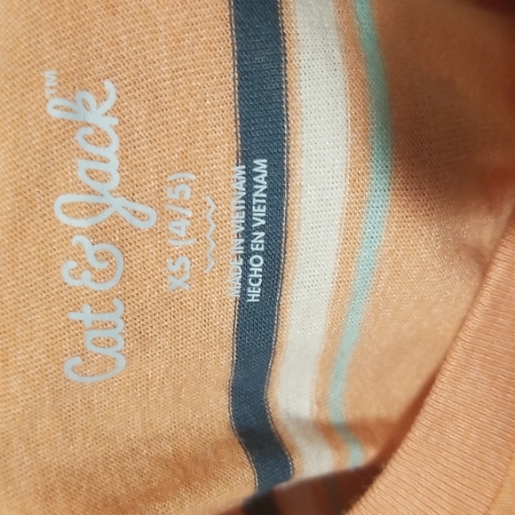 Cat and Jack Striped T-shirt Boys XS (4/5) New - Picture 3 of 3